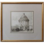 DENNIS PAGE (b. 1926) - a wash study, 'The Radcliffe Camera, Oxford with Brasenose College',