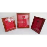 Three matching Addison Ross photo frames: the larger (30.5 x 25 cm); the pair (25 x 20 cm).