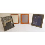 Four good photo frames: Smythson black leather (28.5 x 23.5 cm); Addison Ross (30.5 x 25.5 cm);