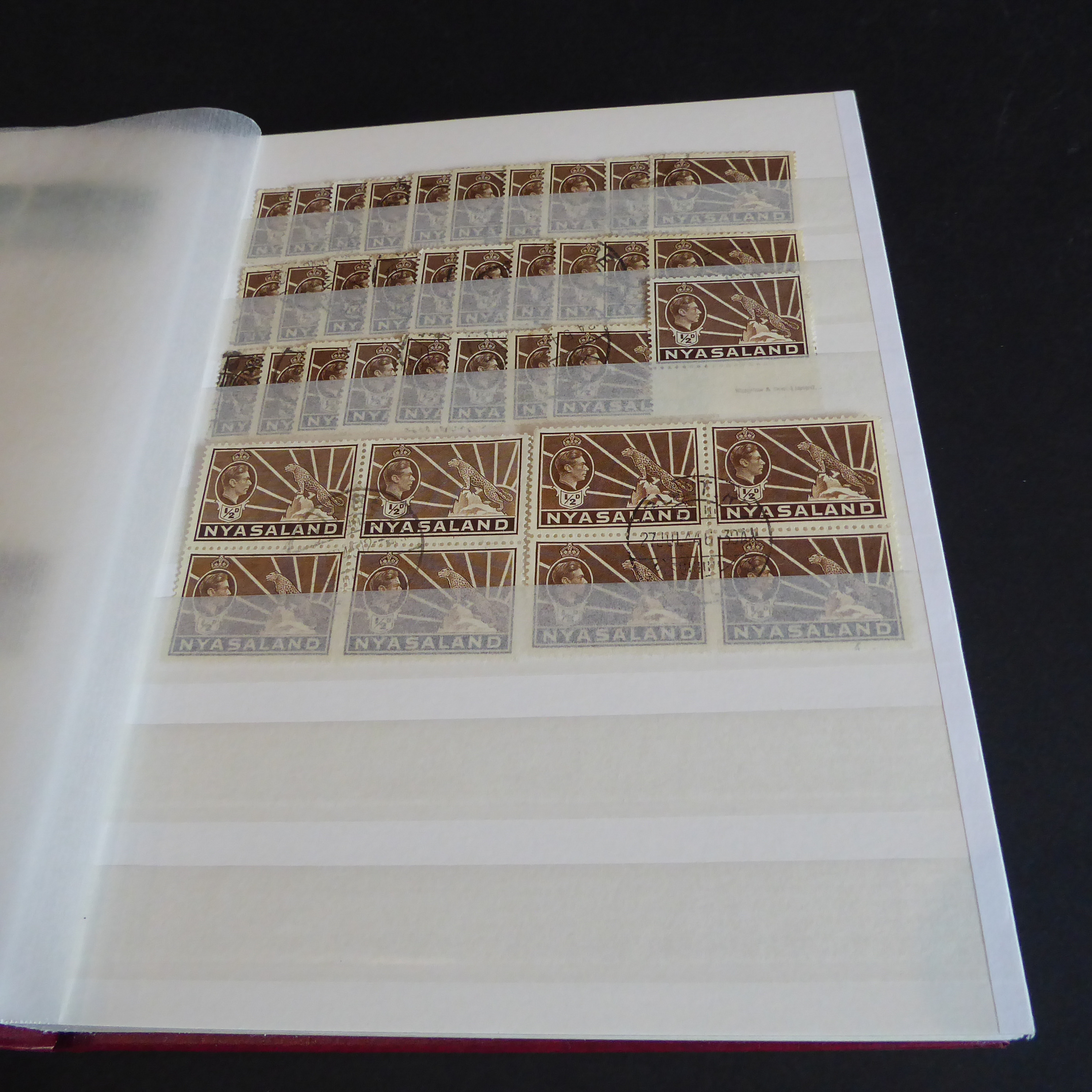 A Stanley Gibbons stockbook containing stamps of Nyasaland (more than 1,000 stamps with some - Image 3 of 14