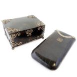 A silver-mounted tortoiseshell style box by Asprey, assay mark London probably 1899 (mark to base,