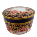 A Royal Crown Derby Edwardian small pill box decorated in the Imari pattern with date code for 1904