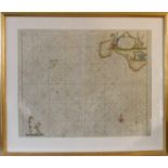 Chart of the Scilly Isles and Cornish coast from the Lizard to Land's End, hand-coloured