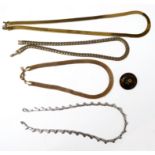Various items of jewellery to include a heavy silver neckchain with unusual links, other chains