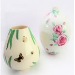 Two vases: Royal Doulton 'Rose Clouds' and Spode 'Floral Haven'