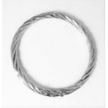 A silver bangle of rope twist design (boxed)