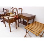 A selection comprising: an early 19th-century-style (later) mahogany occasional table with single