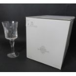 Two boxed sets of six Cristal Saint-Louis 'Cosmos' American water goblets (22.5cm high)