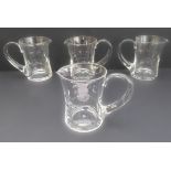 A set of four Cristal St Louis 'Cosmos' water jugs (18cm high)