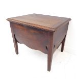 A converted 19th century mahogany commode on square tapering legs