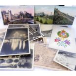 A small and interesting assortment of mostly early 20th century postcards including: depictions of
