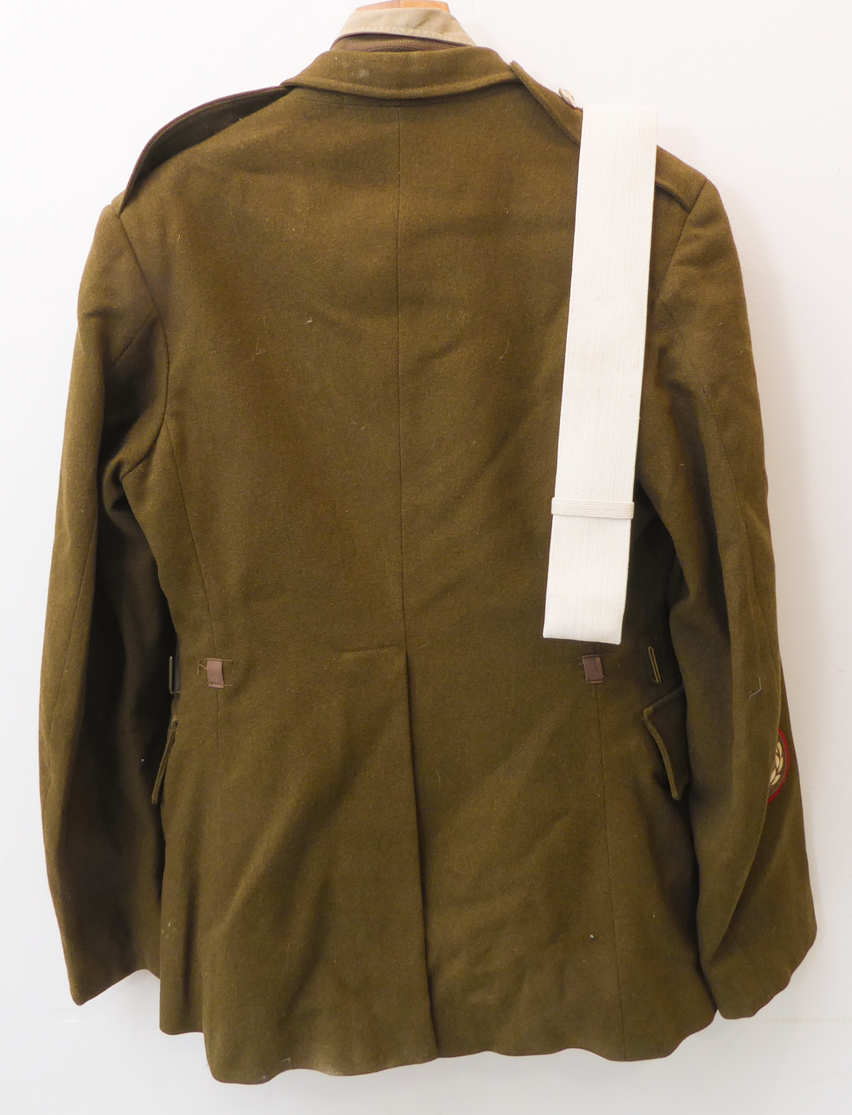 Articles of 1960s British Army uniform: a No. 2 Dress tunic, trousers and tunic-belt (missing - Image 3 of 12