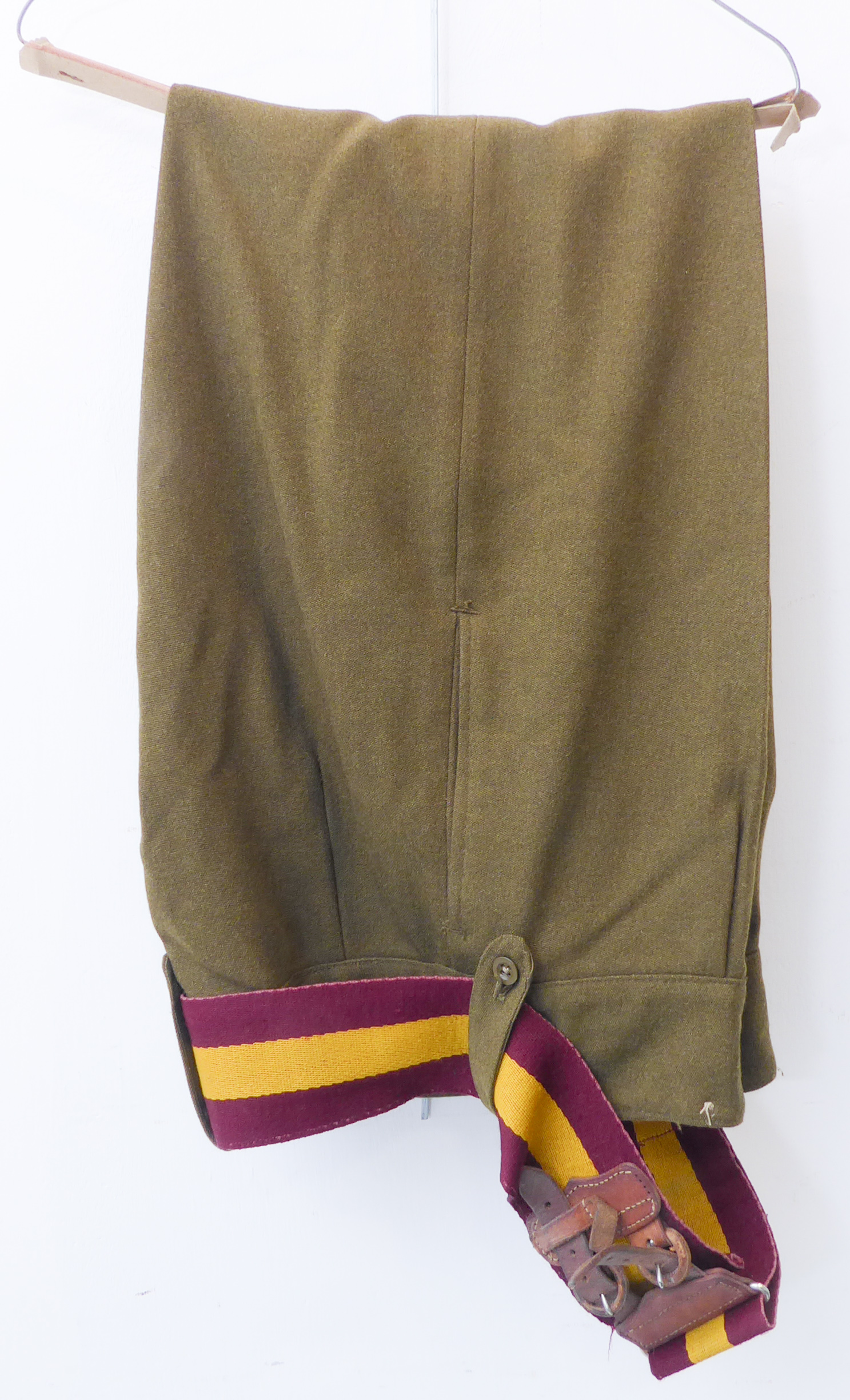 Articles of 1960s British Army uniform: a No. 2 Dress tunic, trousers and tunic-belt (missing - Image 4 of 12