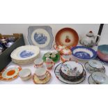 Miscellaneous ceramics to include: a Lord Roberts (1832-1914) transfer-printed commemorative