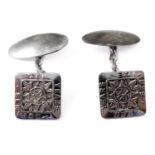 A pair of gentleman's hallmarked silver cufflinks