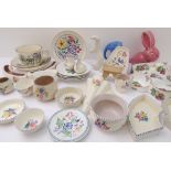 A selection of ceramics to include: 17 pieces of Poole Pottery; a Hammersley ceramic strawberry set;