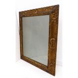 A good 19th century carved giltwood picture/mirror frame (now with later mirror plate) (frame size