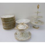Two 19th century part-services:  1. the part dinner service comprising sixteen 23 cm dinner