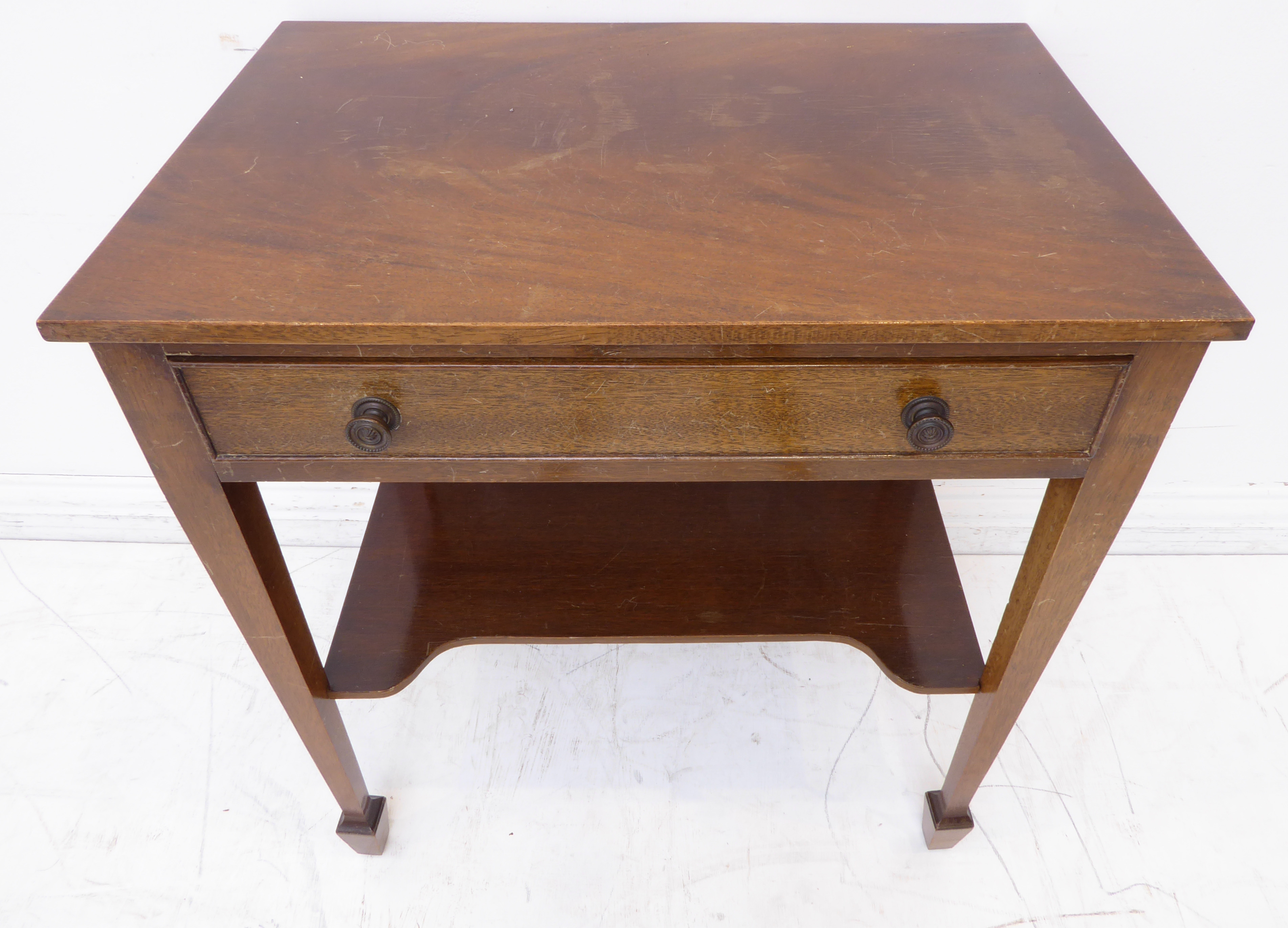 A selection comprising: an early 19th-century-style (later) mahogany occasional table with single - Image 3 of 6