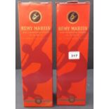 Two 70 cl bottles of VSOP Rémy Martin Champagne Cognac (both boxed)