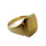 To be sold in aid of the Marie Curie charity. An 18-carat yellow gold signet ring, the monogram on