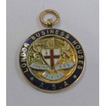 9CT GOLD & ENAMEL MEDAL - 10.