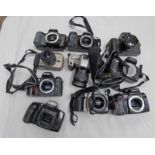 GOOD SELECTION OF CAMERAS TO INCLUDE NIKON F-800, MINOLTA DYNAX 7000i, OUYAMA CAMERA WITH 1:6:.