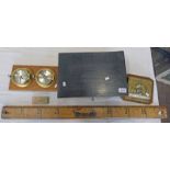 WOODEN RULE, BOX WITH FITTED INTERIOR,