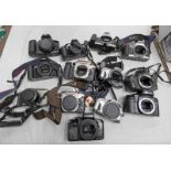 GOOD SELECTION OF CAMERAS TO INCLUDE CANON AND OS 50 E, CANON EOS 500,