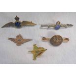 TWO RAF BROOCHES, ONE SILVER,