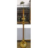 GILT STANDARD LAMP WITH REEDED COLUMN