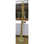 EARLY 20TH CENTURY GILT STANDARD LAMP WITH CARVED GILT & FELT COLUMN