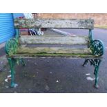 GARDEN BENCH WITH METAL ENDS