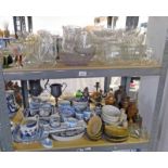 SELECTION OF VARIOUS GLASSWARE, MINTONS TEAWARE,