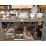 MAYFAIR PORCELAIN DINNERWARE, JOHNSON PORCELAIN TEA SET AND OTHER CHINA,