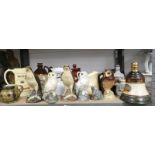 VARIOUS WHYTE & MACKAY WHISKY BIRDS, VARIOUS WHISKY JUGS,