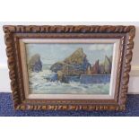 JAMES G LAING, SAFE HARBOUR, SIGNED, GILT FRAMED WATERCOLOUR,