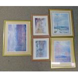 HOWARD BUTTERWORTH MOUNTAIN LANDSCAPES & WINTER SCENES 6 FRAMED SIGNED LIMITED EDITION PRINTS