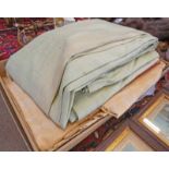 SELECTION OF VARIOUS CURTAINS Condition Report: 4 pairs: Green curtains: Drop - 201