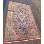 FINE WOVEN IRANIAN VILLAGE RUG WITH TRADITIONAL MEDALLION DESIGN MADE FROM CORCA WOOL,