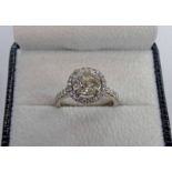 DIAMOND SINGLE STONE RING, THE ROUND BRILLIANT CUT DIAMOND APPROX. 2.