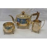 ARTS & CRAFTS 3 PIECE BACHELOR TEASET BY GEORGE EDWARD & SONS,