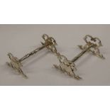 PAIR OF VICTORIAN SILVER KNIFE RESTS BY JOHN EVANS II LONDON 1841 - 53G