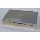 SILVER JEWELLERY BOX WITH ENGINE TURNED DECORATION,