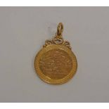 9CT GOLD EASTERN SCHOOL, BROUGHTY FERRY DUX MEDAL 1928 - 29 WON BY SYLVESTER BROWN - 6.