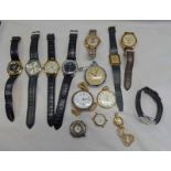 VARIOUS TIMEX & OTHER WRISTWATCHES & 2 POCKET WATCHES