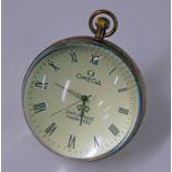 Lot withdrawn OMEGA GLASS & BRASS BALL WATCH - 8CM DIAMETER Condition Report: Lot