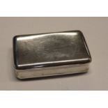 GEORGE III SILVER SNUFF BOX BY JOHN SHAW, BIRMINGHAM 1817 - 7 CM WIDE,