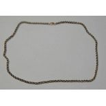 9CT GOLD CHAIN - 51 CM LONG,