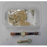 9CT GOLD LADIES WRISTWATCH, ONE OTHER WATCH,